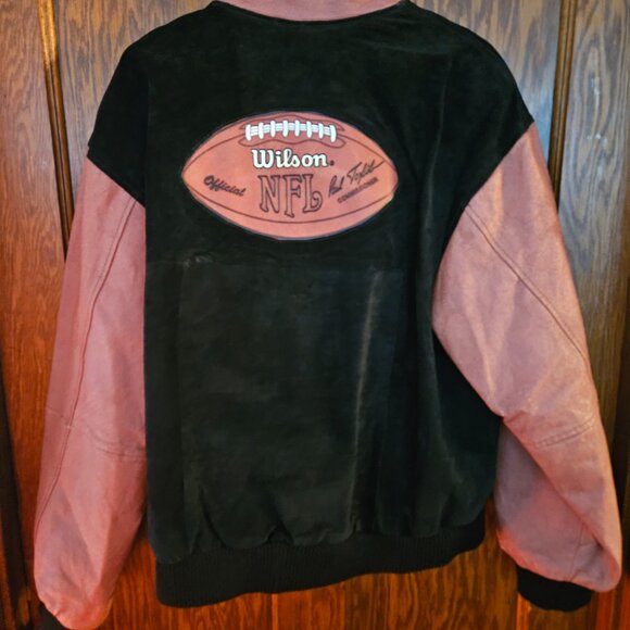 WILSON OFFICIAL NFL SUEDE & LEATHER JACKET SIZE XL - Picture 5 of 7